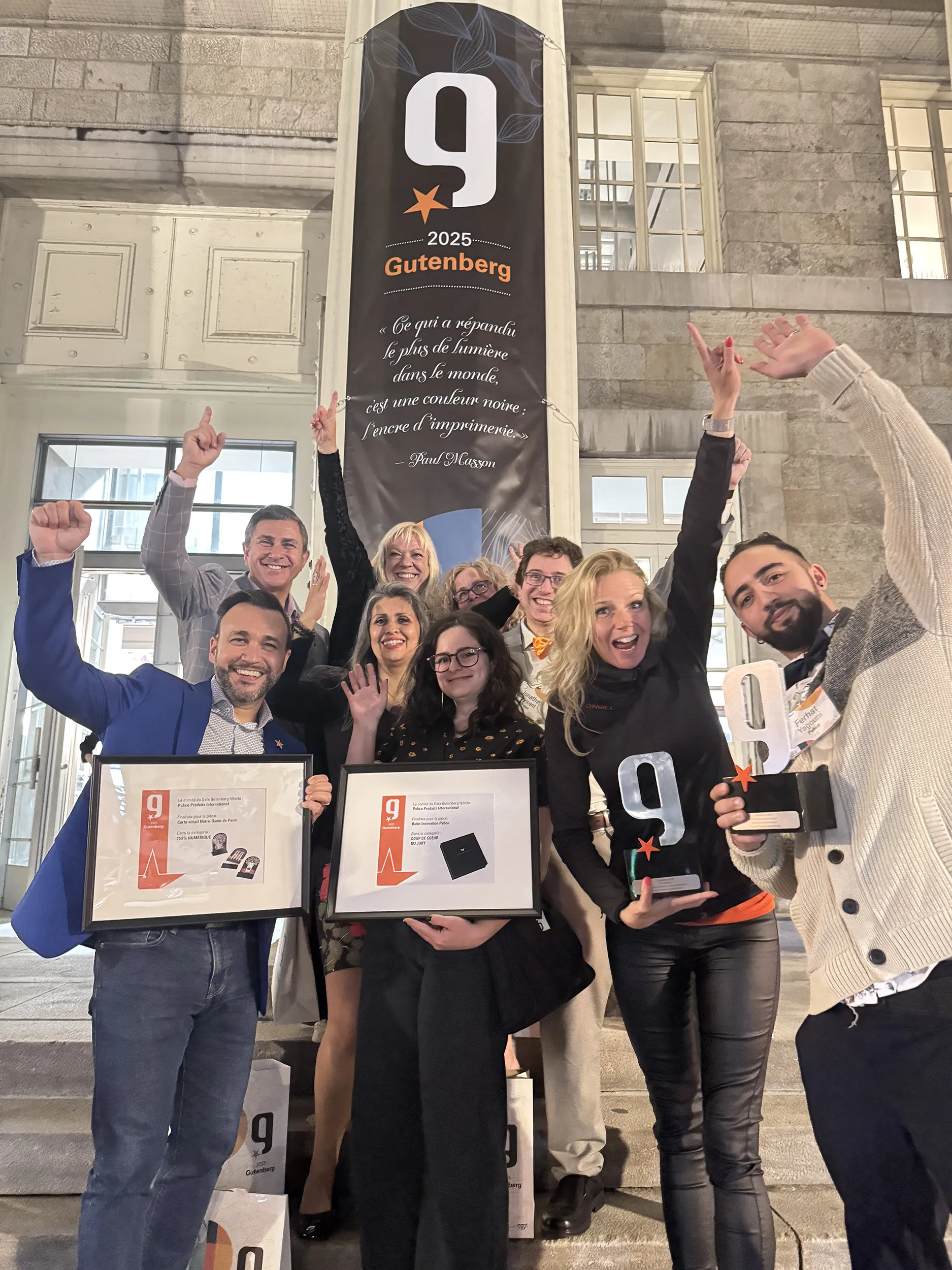 Équipe Gagnant prix Gutenberg | Pubco